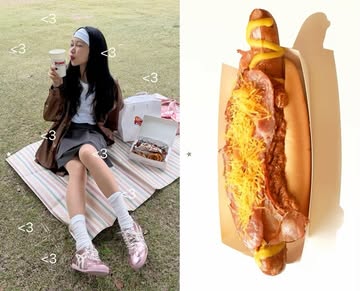 핑크스 핫도그 광고 소재